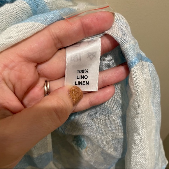 pin-up stars cruise afrika mini dress beach coverup blue and white size small - Picture 9 of 9